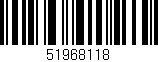Código de barras (EAN, GTIN, SKU, ISBN): '51968118'