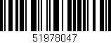 Código de barras (EAN, GTIN, SKU, ISBN): '51978047'