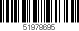 Código de barras (EAN, GTIN, SKU, ISBN): '51978695'