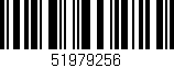 Código de barras (EAN, GTIN, SKU, ISBN): '51979256'