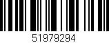 Código de barras (EAN, GTIN, SKU, ISBN): '51979294'