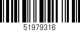 Código de barras (EAN, GTIN, SKU, ISBN): '51979316'