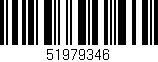 Código de barras (EAN, GTIN, SKU, ISBN): '51979346'