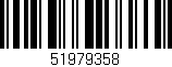 Código de barras (EAN, GTIN, SKU, ISBN): '51979358'