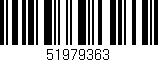 Código de barras (EAN, GTIN, SKU, ISBN): '51979363'