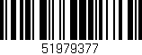 Código de barras (EAN, GTIN, SKU, ISBN): '51979377'