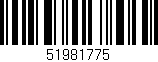 Código de barras (EAN, GTIN, SKU, ISBN): '51981775'