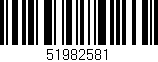 Código de barras (EAN, GTIN, SKU, ISBN): '51982581'