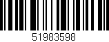 Código de barras (EAN, GTIN, SKU, ISBN): '51983598'