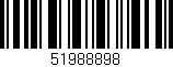 Código de barras (EAN, GTIN, SKU, ISBN): '51988898'