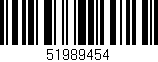 Código de barras (EAN, GTIN, SKU, ISBN): '51989454'