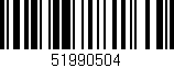 Código de barras (EAN, GTIN, SKU, ISBN): '51990504'
