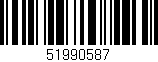 Código de barras (EAN, GTIN, SKU, ISBN): '51990587'