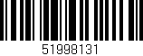 Código de barras (EAN, GTIN, SKU, ISBN): '51998131'