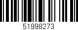 Código de barras (EAN, GTIN, SKU, ISBN): '51998273'