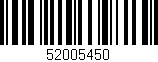 Código de barras (EAN, GTIN, SKU, ISBN): '52005450'