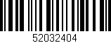Código de barras (EAN, GTIN, SKU, ISBN): '52032404'