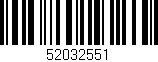 Código de barras (EAN, GTIN, SKU, ISBN): '52032551'