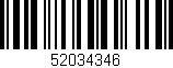 Código de barras (EAN, GTIN, SKU, ISBN): '52034346'