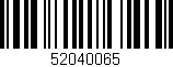Código de barras (EAN, GTIN, SKU, ISBN): '52040065'