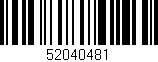 Código de barras (EAN, GTIN, SKU, ISBN): '52040481'