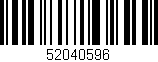 Código de barras (EAN, GTIN, SKU, ISBN): '52040596'