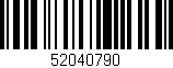 Código de barras (EAN, GTIN, SKU, ISBN): '52040790'
