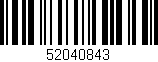 Código de barras (EAN, GTIN, SKU, ISBN): '52040843'