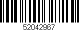 Código de barras (EAN, GTIN, SKU, ISBN): '52042967'