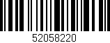 Código de barras (EAN, GTIN, SKU, ISBN): '52058220'