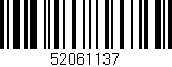 Código de barras (EAN, GTIN, SKU, ISBN): '52061137'