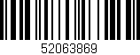 Código de barras (EAN, GTIN, SKU, ISBN): '52063869'