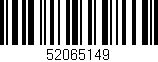 Código de barras (EAN, GTIN, SKU, ISBN): '52065149'