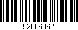 Código de barras (EAN, GTIN, SKU, ISBN): '52066062'