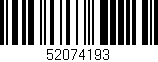 Código de barras (EAN, GTIN, SKU, ISBN): '52074193'