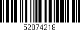 Código de barras (EAN, GTIN, SKU, ISBN): '52074218'