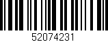 Código de barras (EAN, GTIN, SKU, ISBN): '52074231'