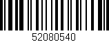Código de barras (EAN, GTIN, SKU, ISBN): '52080540'