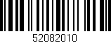 Código de barras (EAN, GTIN, SKU, ISBN): '52082010'