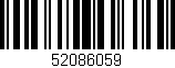 Código de barras (EAN, GTIN, SKU, ISBN): '52086059'
