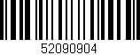 Código de barras (EAN, GTIN, SKU, ISBN): '52090904'