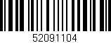 Código de barras (EAN, GTIN, SKU, ISBN): '52091104'