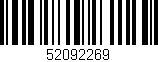 Código de barras (EAN, GTIN, SKU, ISBN): '52092269'