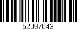 Código de barras (EAN, GTIN, SKU, ISBN): '52097643'