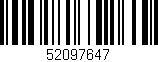 Código de barras (EAN, GTIN, SKU, ISBN): '52097647'