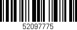 Código de barras (EAN, GTIN, SKU, ISBN): '52097775'