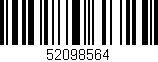 Código de barras (EAN, GTIN, SKU, ISBN): '52098564'