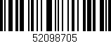 Código de barras (EAN, GTIN, SKU, ISBN): '52098705'