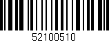 Código de barras (EAN, GTIN, SKU, ISBN): '52100510'