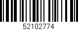 Código de barras (EAN, GTIN, SKU, ISBN): '52102774'